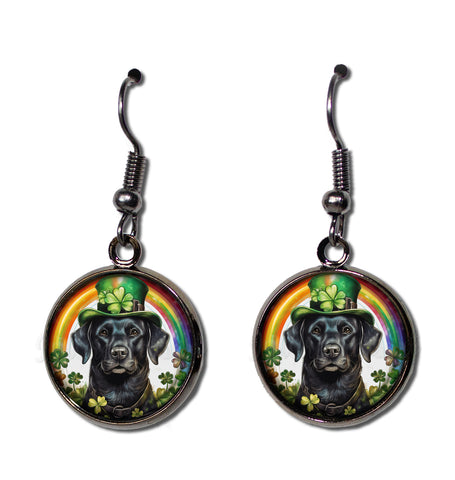 St. Patrick's Black Lab Dog Irish Hat Rainbow