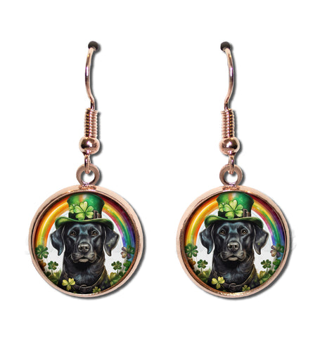 St. Patrick's Black Lab Dog Irish Hat Rainbow