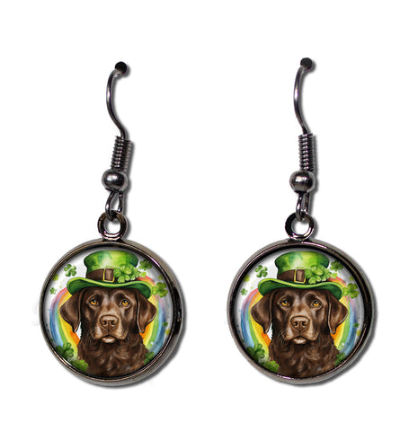 St. Patrick's Chocolate Lab Dog Irish Hat Rainbow