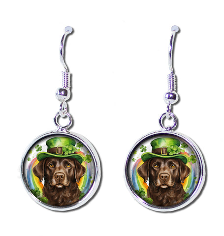 St. Patrick's Chocolate Lab Dog Irish Hat Rainbow