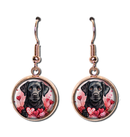 Cute Valentine's Black Lab Pup