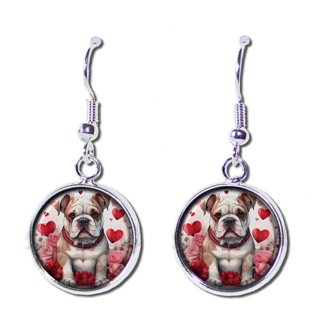 Cute Valentine's Bulldog Pup Love