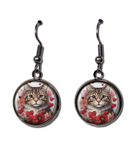 Sweet Valentine's Day Tabby Cat