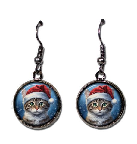 Tabby Cat with Santa Hat (Copy)