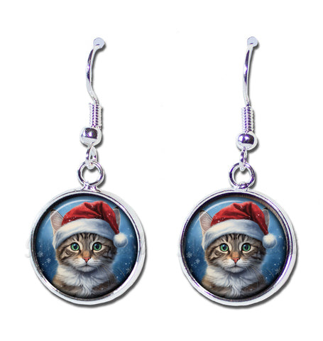 Tabby Cat with Santa Hat (Copy)