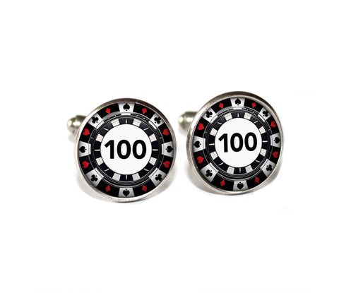 Poker Chip Black and White