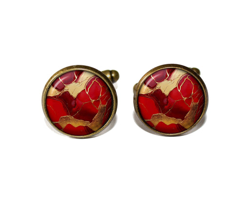 Japanese Pattern Kintsugi Red Gold