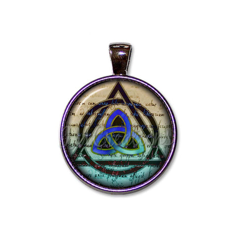 Triquetra Celtic Knot Trinity Blue Brown