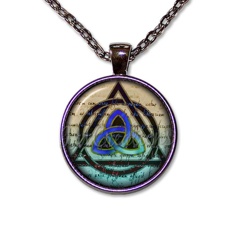 Triquetra Celtic Knot Trinity Blue Brown