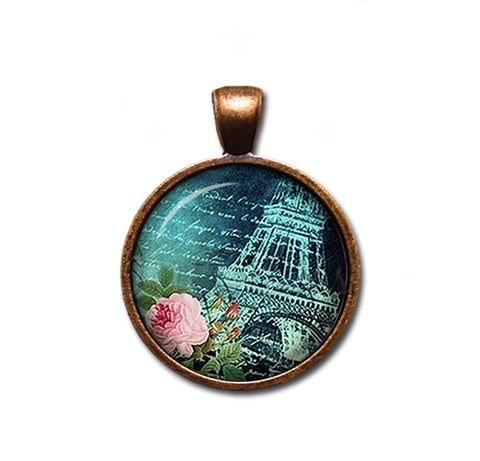 Eiffel Tower in Teal