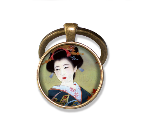 Geisha Woman in Autumn