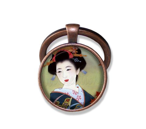 Geisha Woman in Autumn