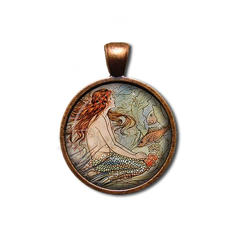 Vintage Art Mystical Mermaid