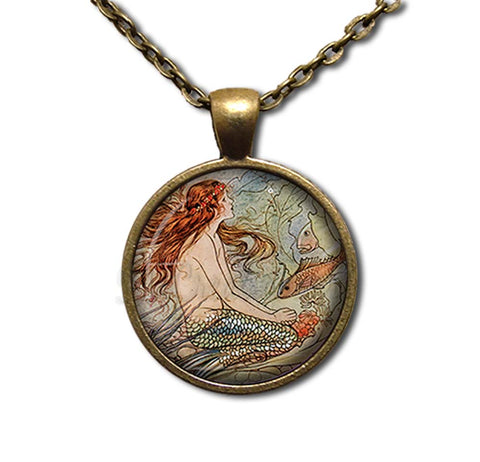 Vintage Art Mystical Mermaid