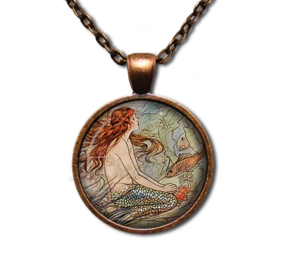 Vintage Art Mystical Mermaid