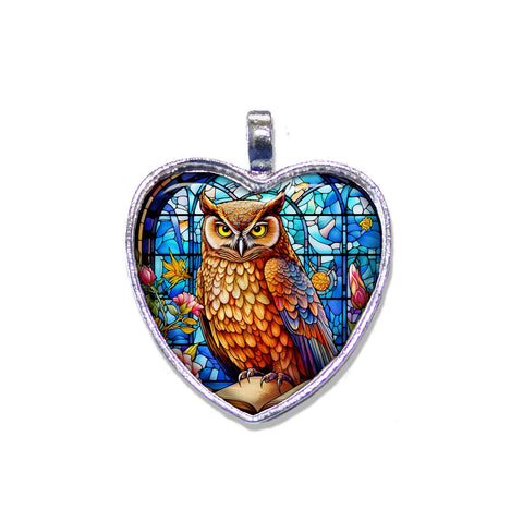 Faux Stained Glass Owl on Book