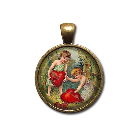 Vintage Cupids Mending Hearts