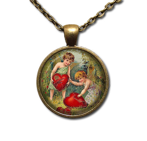 Vintage Cupids Mending Hearts