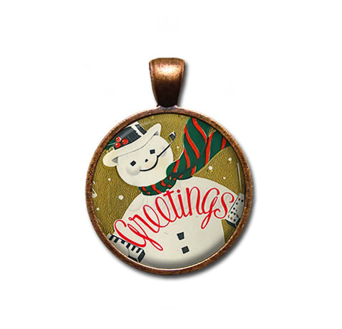 Vintage Christmas Snowman Greetings