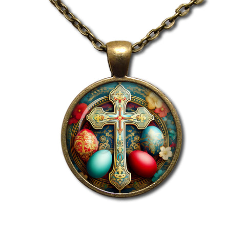 Beautiful Orthodox Cross and Eggs