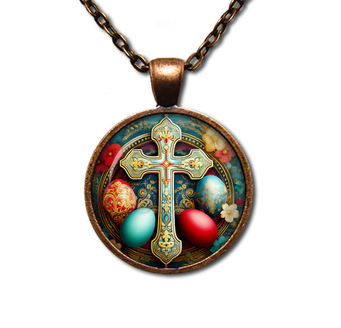 Beautiful Orthodox Cross and Eggs