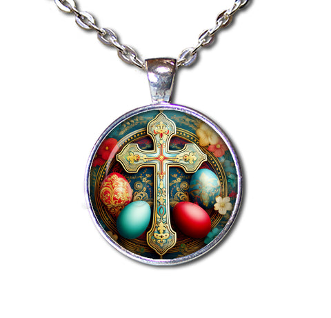 Beautiful Orthodox Cross and Eggs