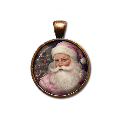 Shabby Chic Pink Santa Claus