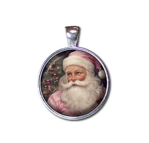 Shabby Chic Pink Santa Claus
