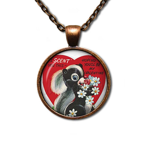 Retro Valentine Adorable Skunk Love