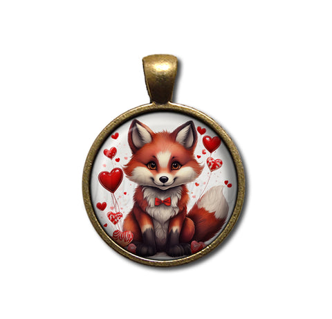 Adorable Fox with Hearts