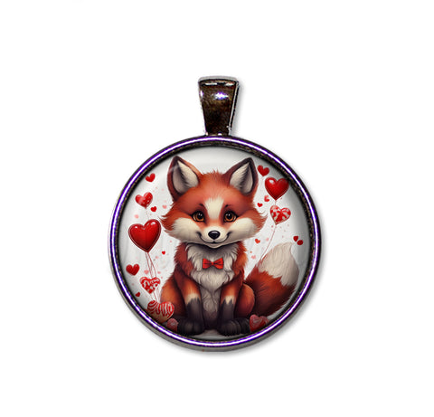 Adorable Fox with Hearts