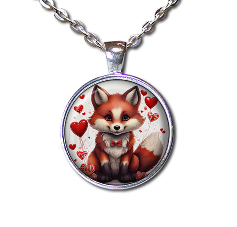 Adorable Fox with Hearts