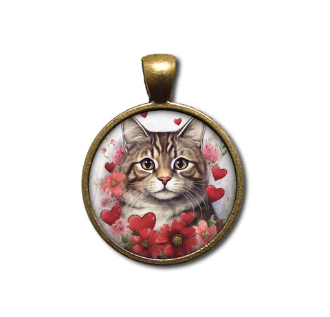 Cute Valentine Tabby Cat