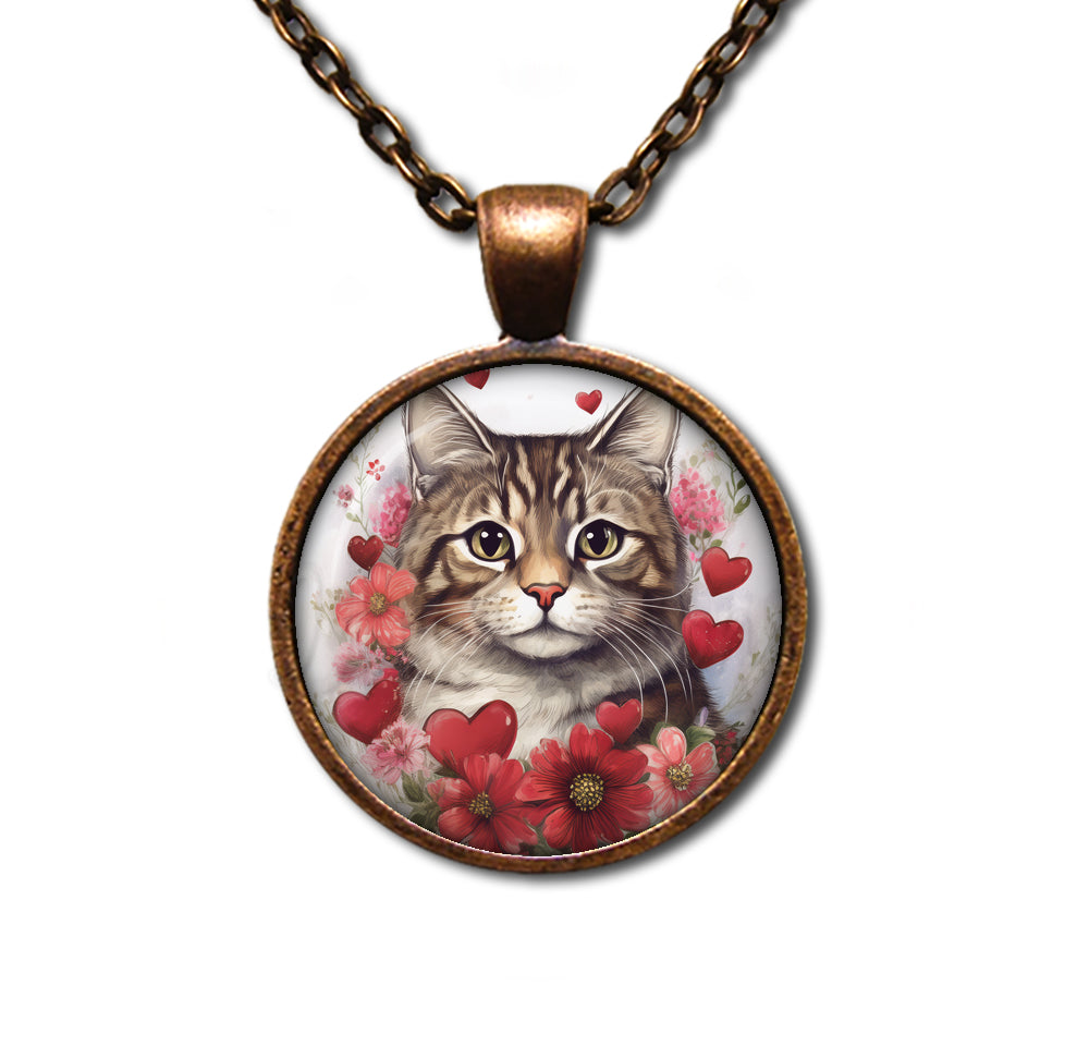 Cute Valentine Tabby Cat