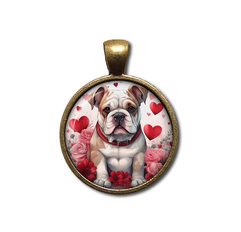 Cute Valentine Bulldog Pup