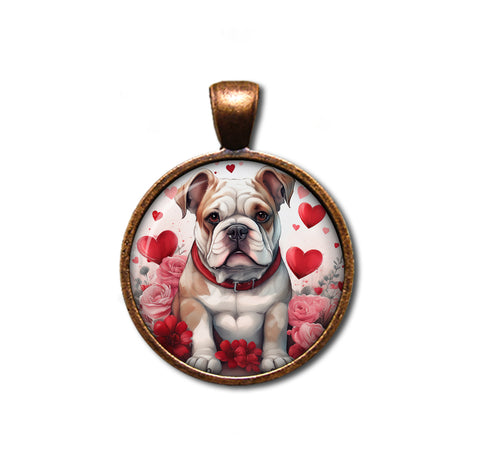 Cute Valentine Bulldog Pup