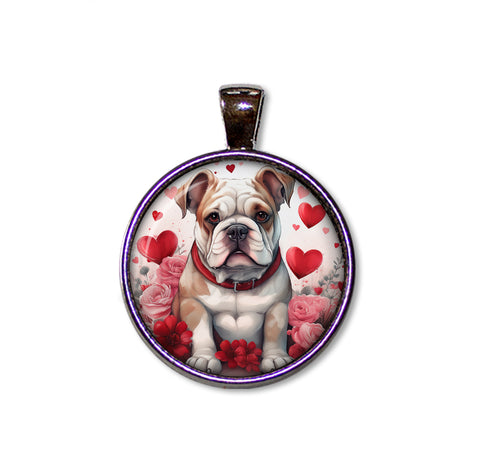 Cute Valentine Bulldog Pup