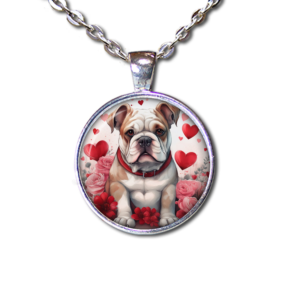 Cute Valentine Bulldog Pup