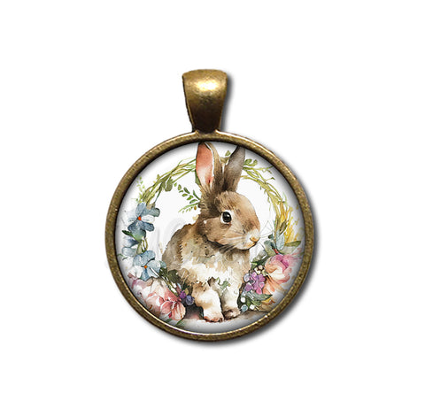 Shabby Chic Easter Rabbit and Wreath