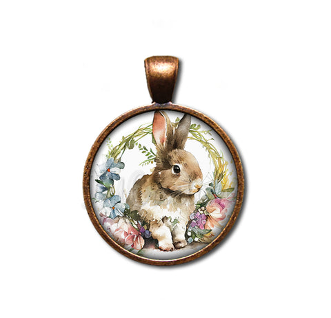 Shabby Chic Easter Rabbit and Wreath