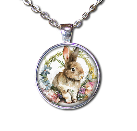Shabby Chic Easter Rabbit and Wreath