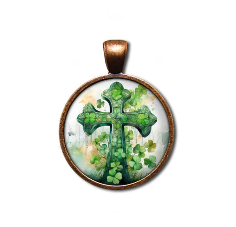 Watercolor Style St. Patrick's Day Cross