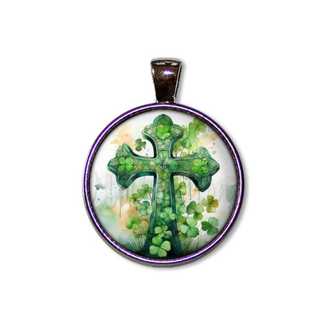 Watercolor Style St. Patrick's Day Cross