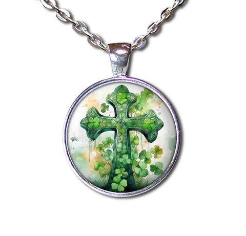 Watercolor Style St. Patrick's Day Cross