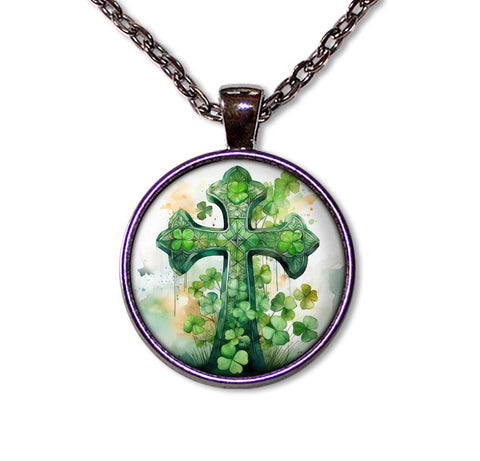 Watercolor Style St. Patrick's Day Cross