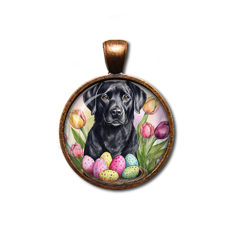 Easter Adorable Black Lab Dog