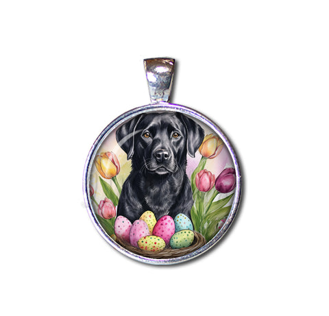 Easter Adorable Black Lab Dog