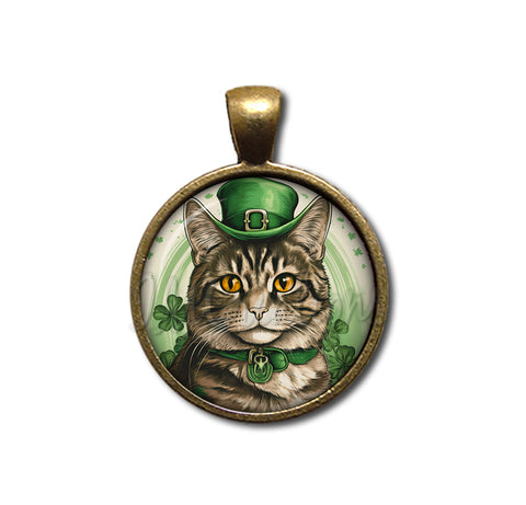 St Patrick's Day Tabby Cat with Irish Hat