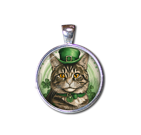 St Patrick's Day Tabby Cat with Irish Hat