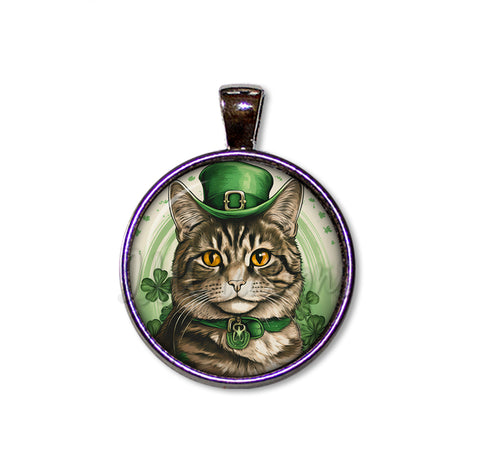 St Patrick's Day Tabby Cat with Irish Hat